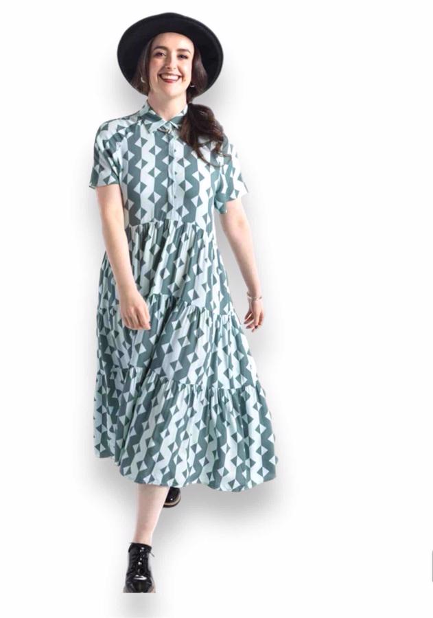 Helene Tiered Midi Dress