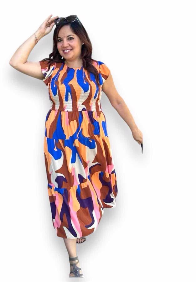 Grace Ruffle Sleeve Smocked Maxi Dress