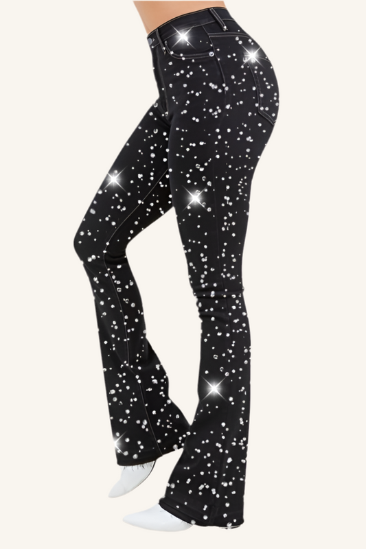 Galaxy Glow Rhinestone Boot Cut Jean