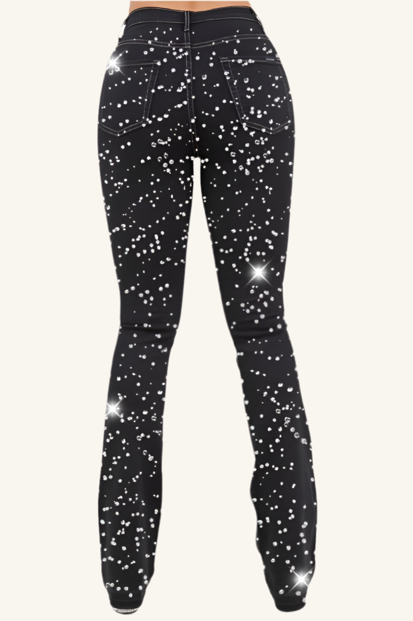 Galaxy Glow Rhinestone Boot Cut Jean