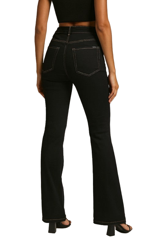 Bootcut Jeans with Gold Gem Studs