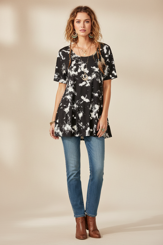 Perfect T - Black White Wash