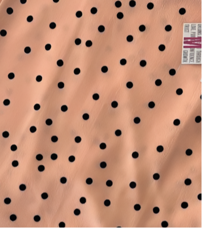 Cassie Pencil Skirt - Salmon Black Dots