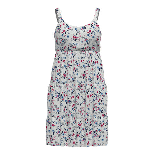 Amanda - White Red Blue Ditsy Floral