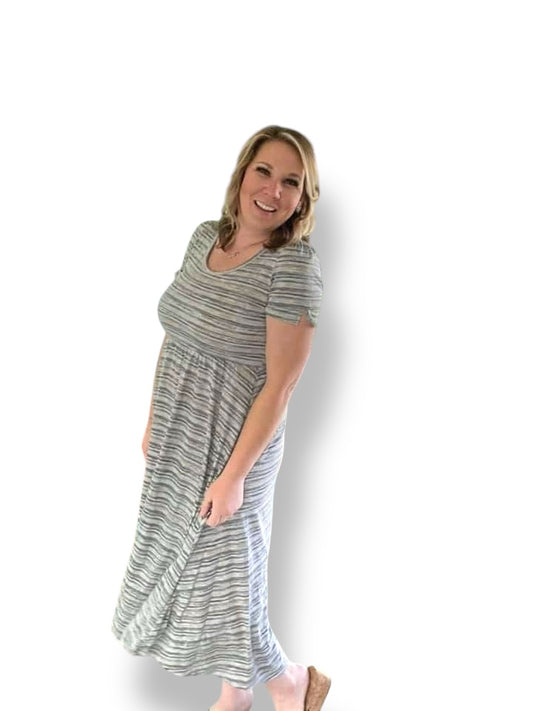 Riley - Grey Teal Faux Heather