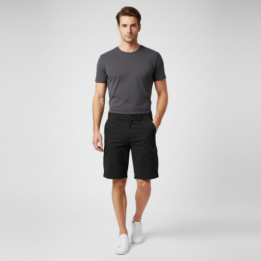 The Foundry Big and Tall - Men’s Black Cargo Shorts