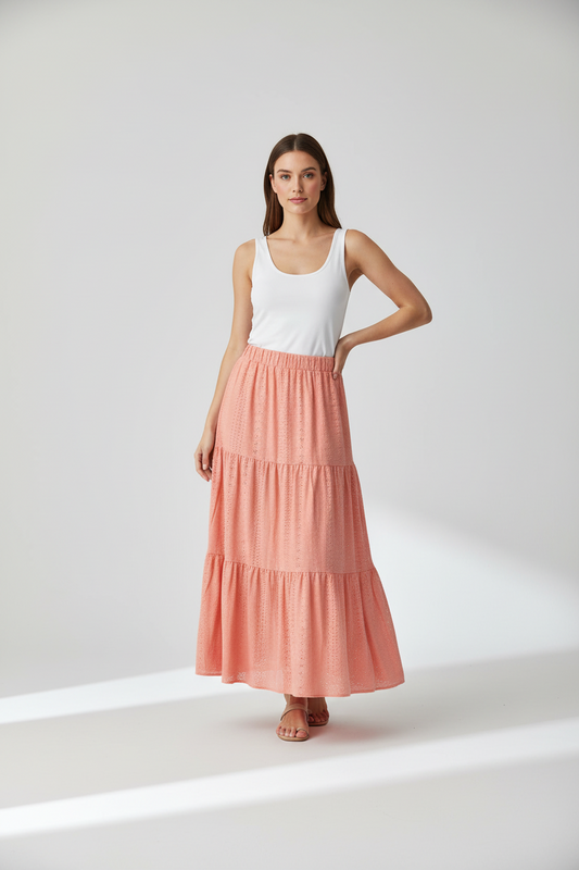 Poppy Maxi Skirt - Pale Pink