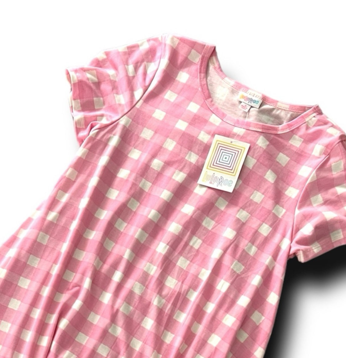 LuLaRoe Carly - Pink Checkerboard
