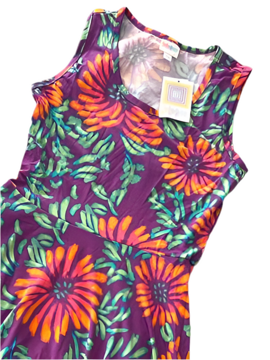 LuLaRoe, Nicki, purple coral jumbo floral