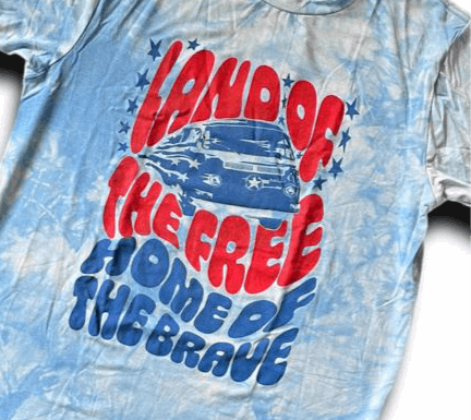 Rocker Tee - Land of the Free Retro Graphic