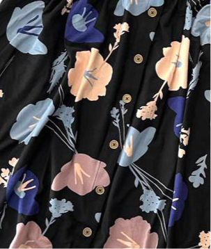 Heidi - Black Purple Mauve Floral