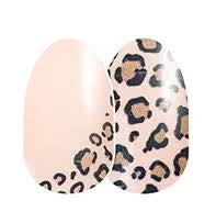 Beige leopard print nail strips. color Street.