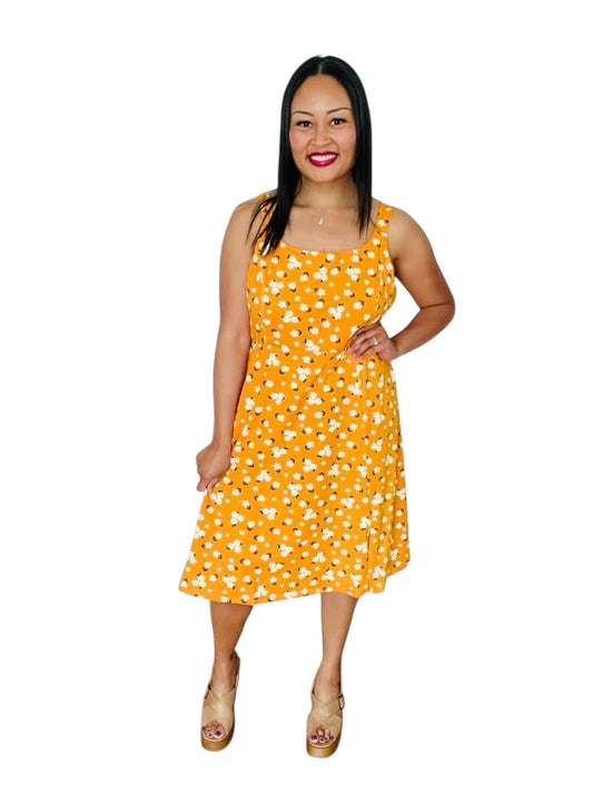 Navy - Yellow White Floral