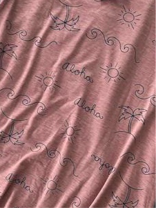 Melissa - Mauve Aloha Print