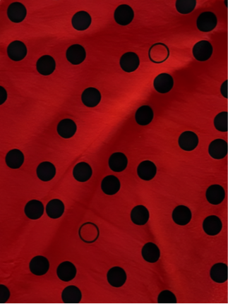 Cassie Pencil Skirt - Red Black Dots