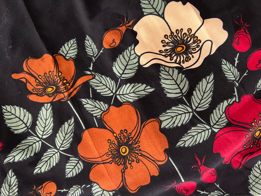 LuLaRoe Maxi Skirt - Black and Red Floral