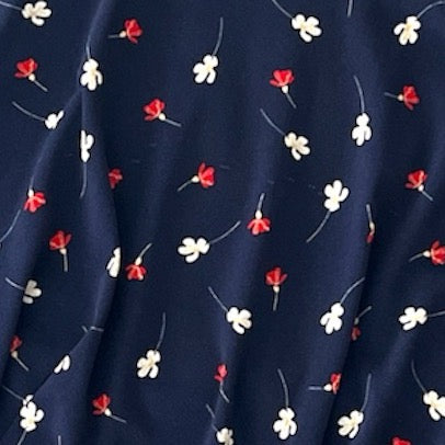 Nicki A- Line Dress - Red White and Blue Floral