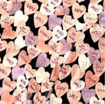 Leggings - Black Candy Hearts