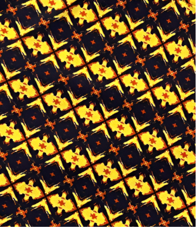 Cassie Pencil Skirt - Yellow Black Multi