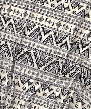 Jessie - Black and White Aztec Print