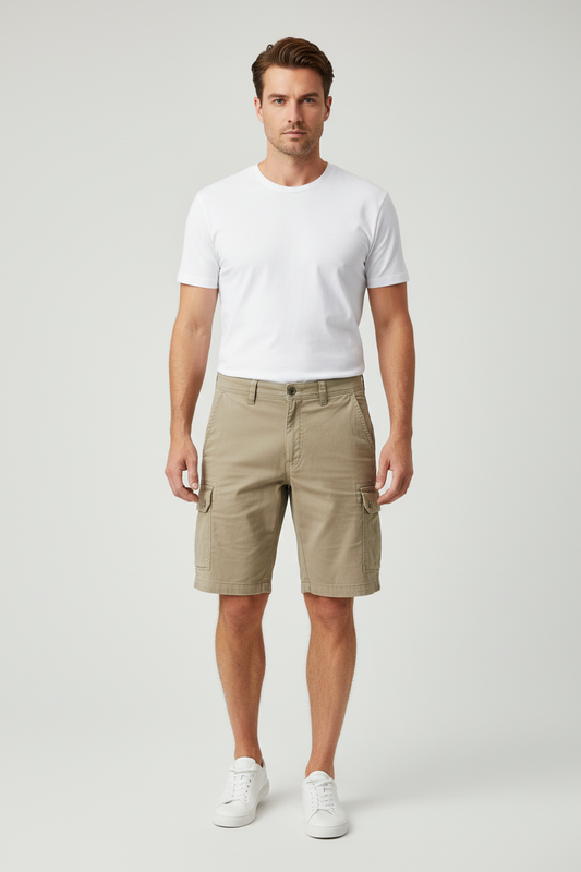 The Foundry Big and Tall - Men’s Khaki Cargo Shorts