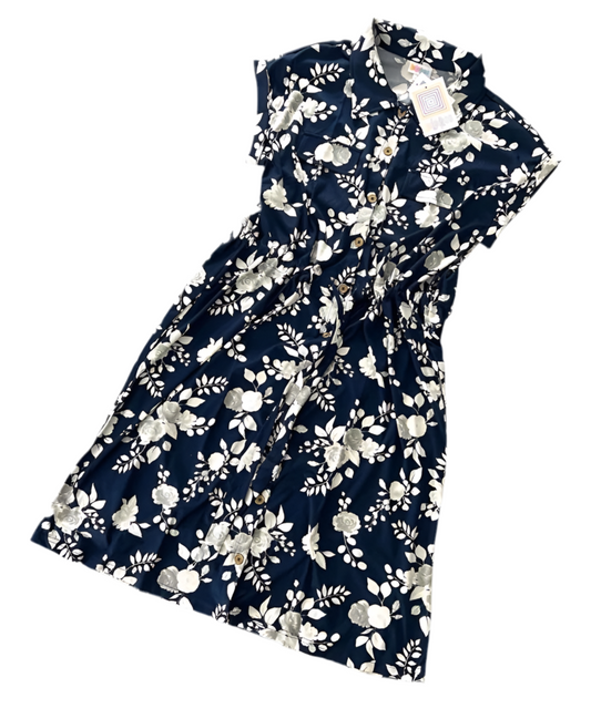 Stacie - Blue White Grey Floral