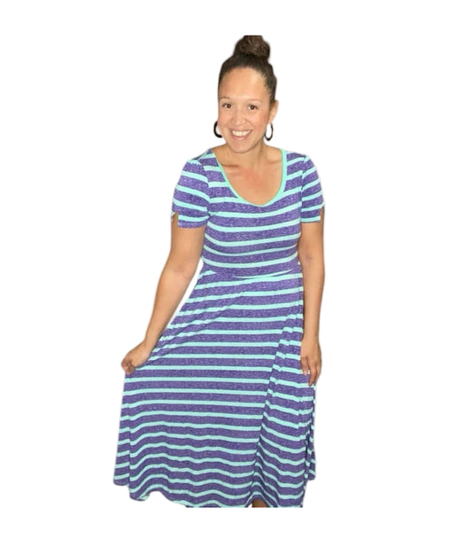 Riley - Purple Teal Stripe
