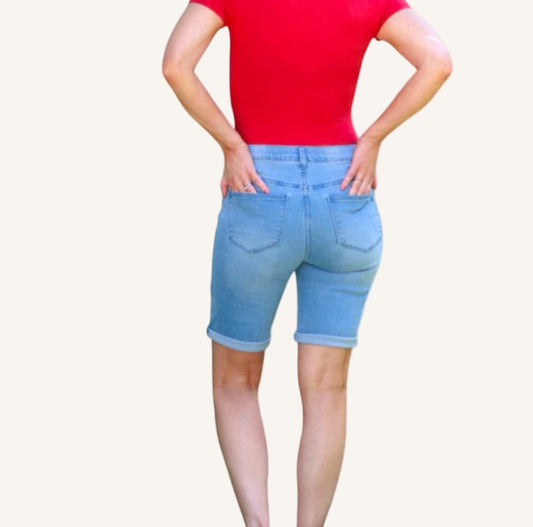 Bermuda Denim Shorts - Light Lotus Wash