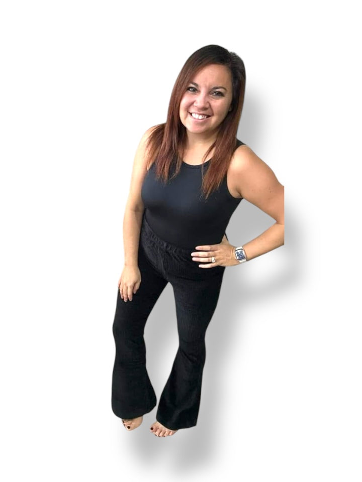 Kylie - Solid Black Stretch Cord