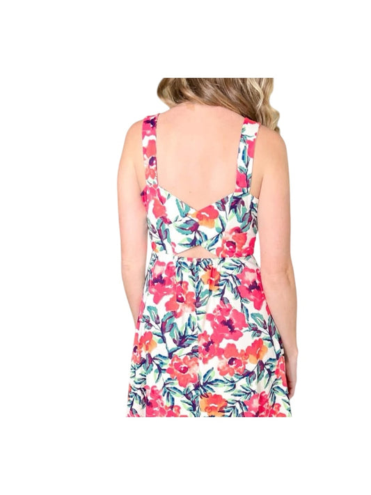 Navy - Cream Pink Watercolor Floral