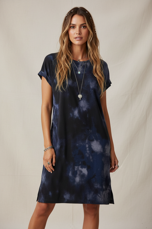 Chelsea - Black Blue Tie Dye