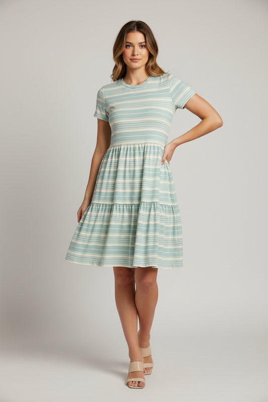 Ariel - Blue White Stripe