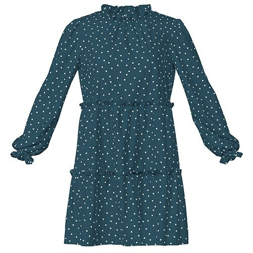 Annabelle - Teal White Small Dot