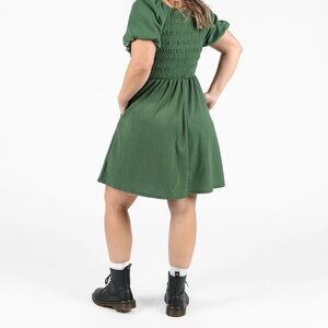 Alina Nap Dress - Yellow White Vertical Stripe