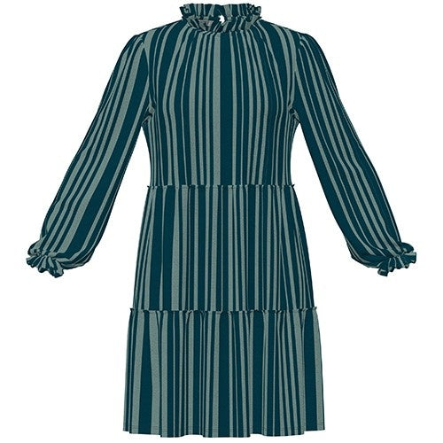 Annabelle - Green Vertical Stripe