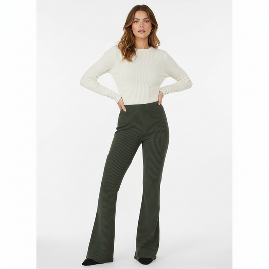 Kylie - Solid Kombu Green Stretch Cord