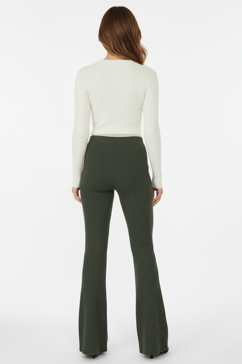 Kylie - Solid Kombu Green Stretch Cord