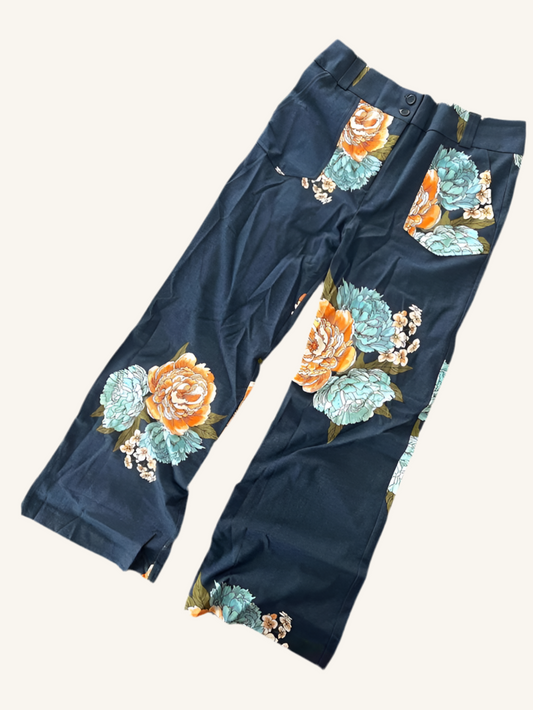 Emery - Blue Orange Large Floral