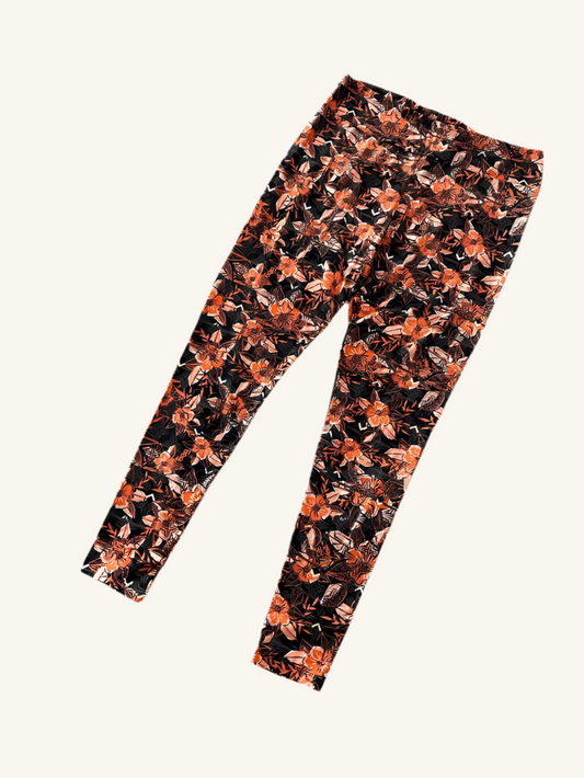 Leggings - Orange Floral