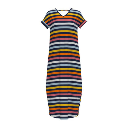 Macy - Navy Pink Orange Stripe