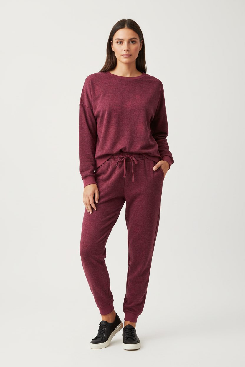 LuLu Set - Maroon Subtle Texture