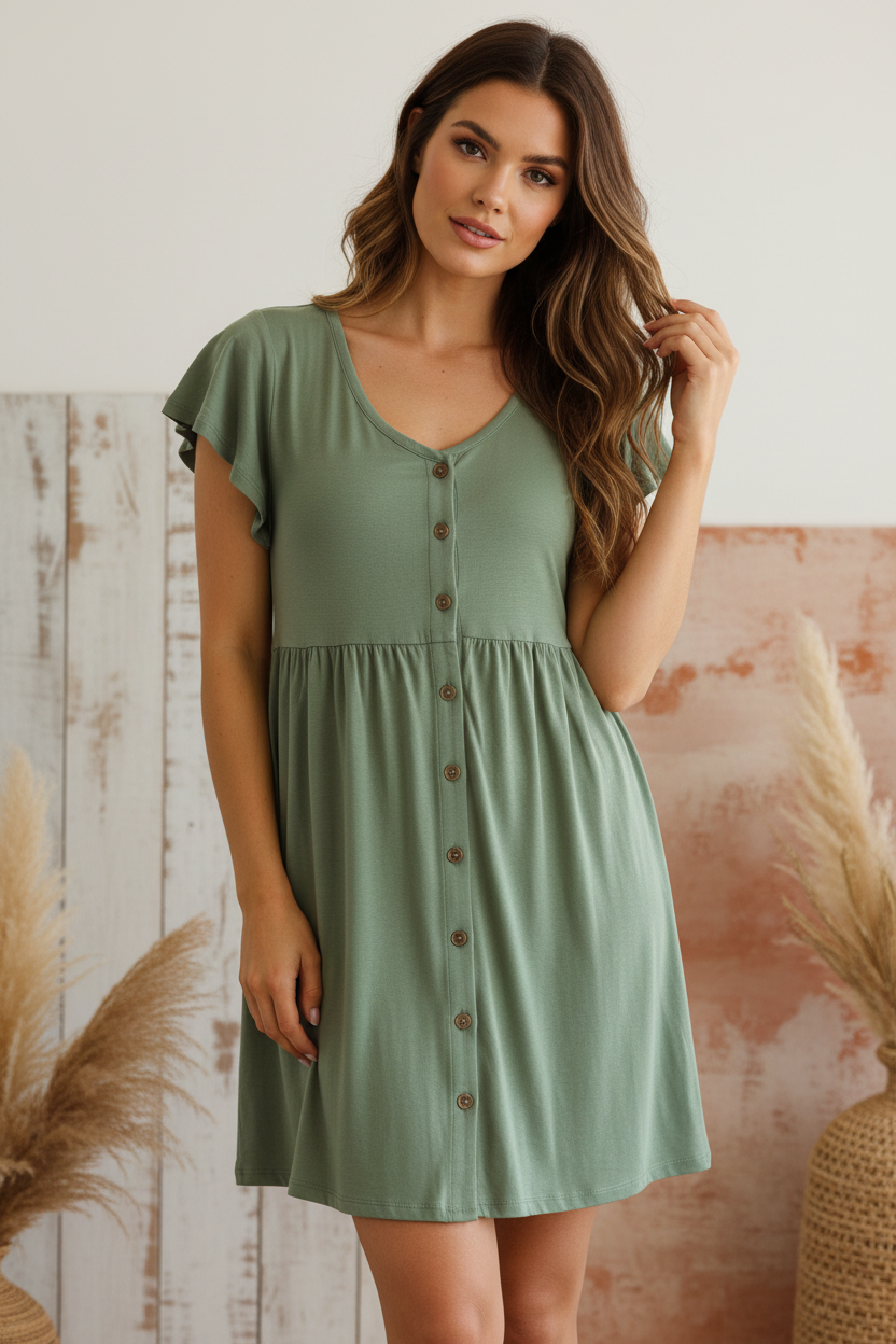 Heidi - Solid Loden Frost Green