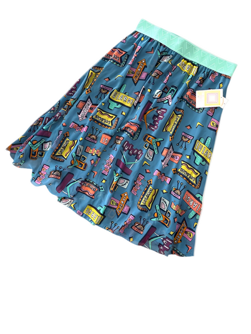 Lola Midi Skirt - LuLaRoe Vintage Signs