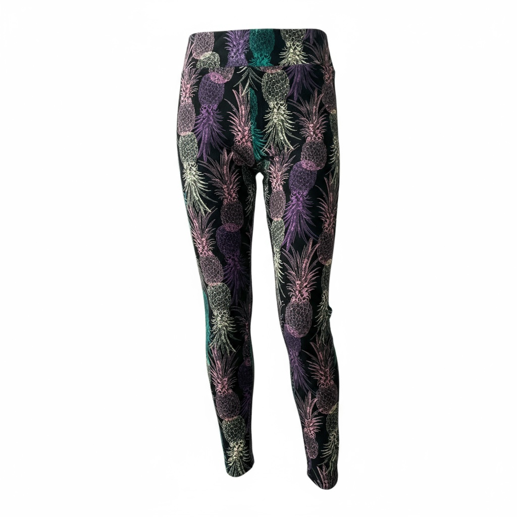 Leggings - Black Multi Pineapples