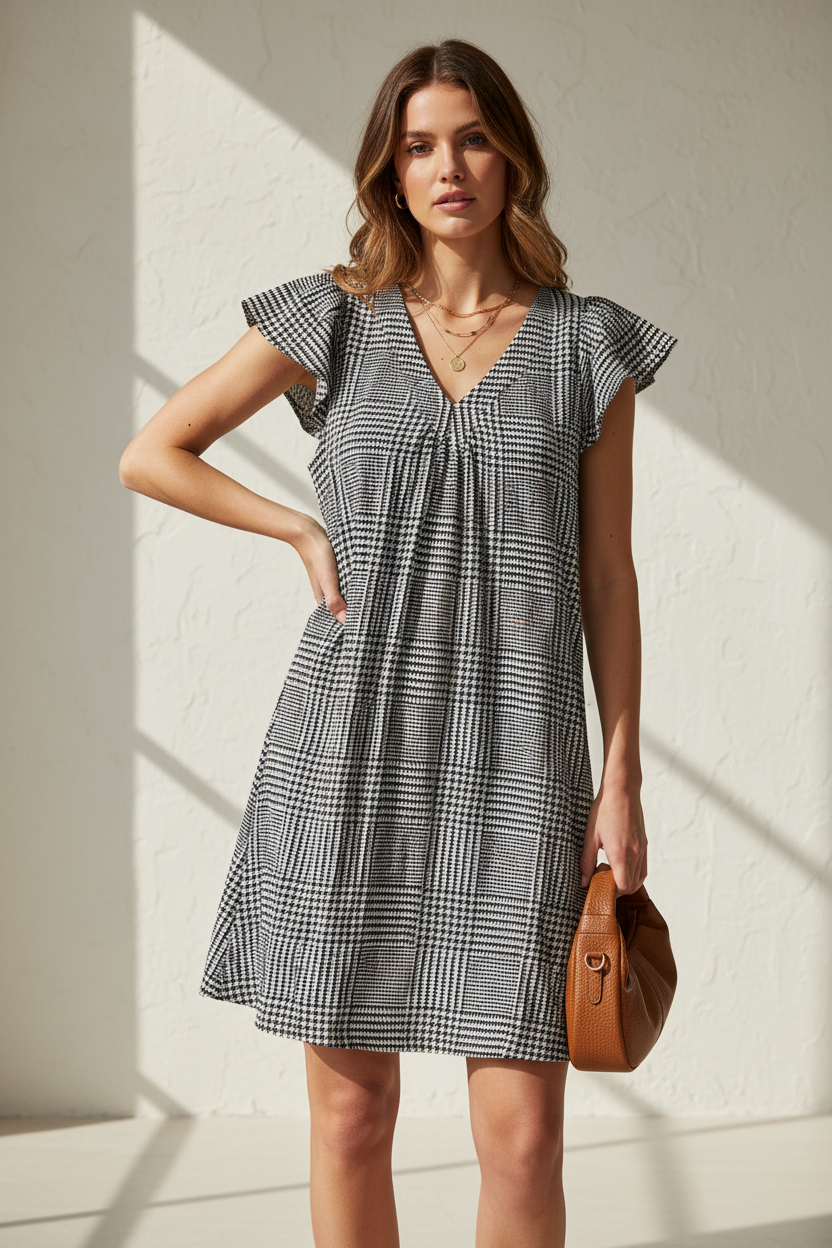 Chaylin - Cream Black Red Plaid