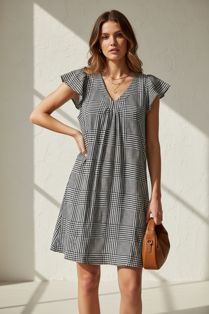 Chaylin - Cream Black Red Plaid