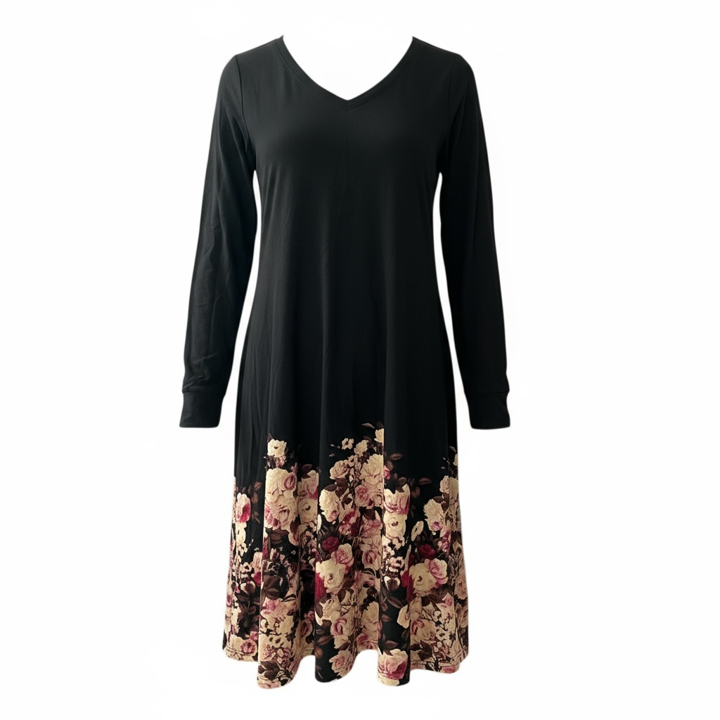 Emily - Long Sleeve Swing Dress