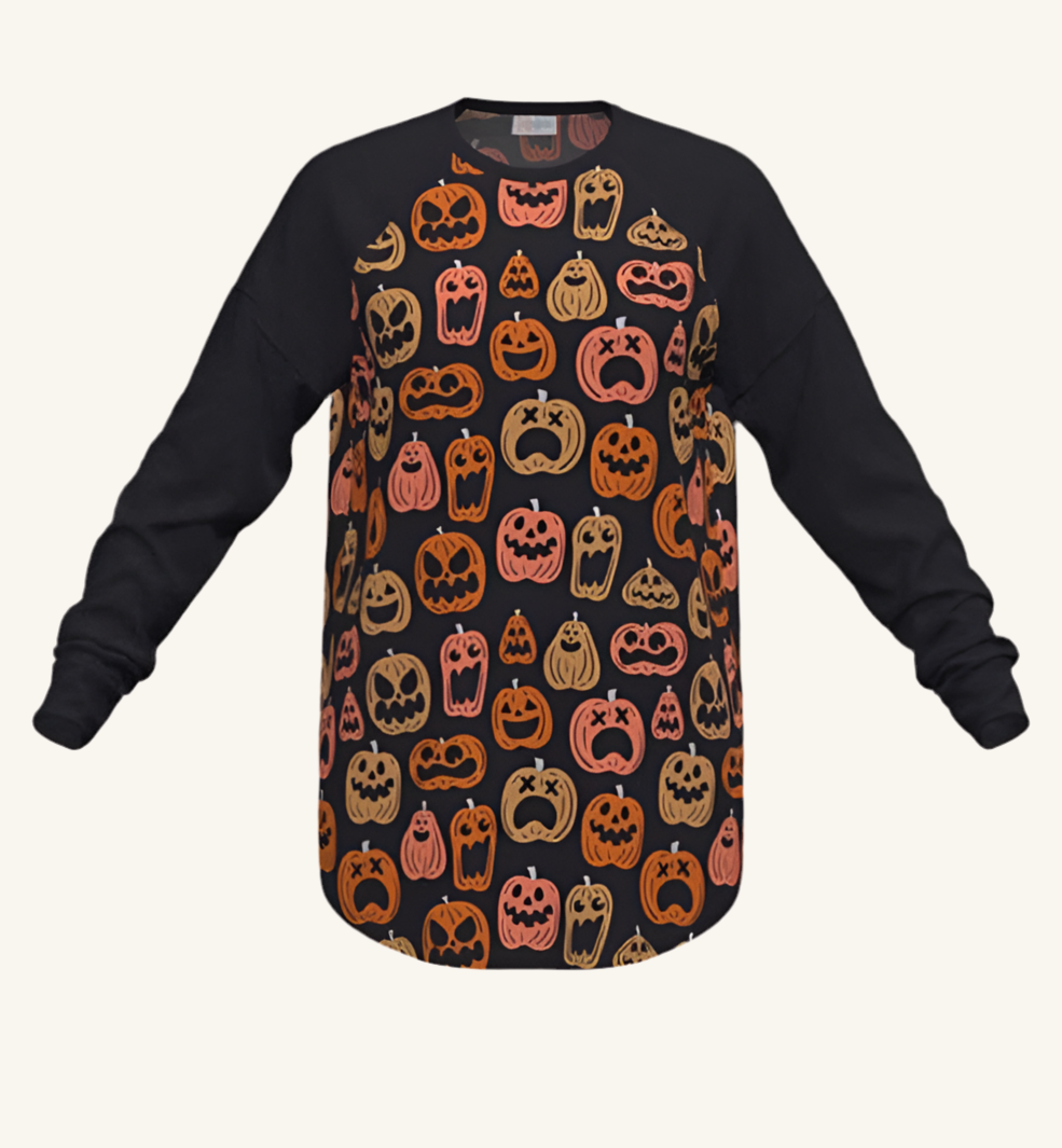 LuLaRoe long sleeve Erin T. Spooky pumpkins