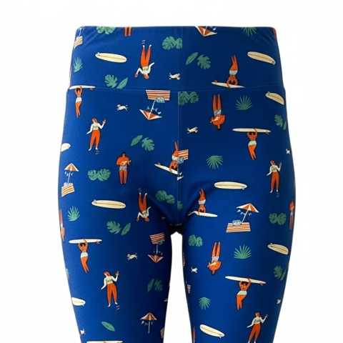 Leggings - Blue Hawaii