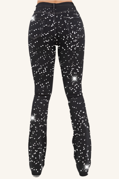Galaxy Glow Rhinestone Boot Cut Jean
